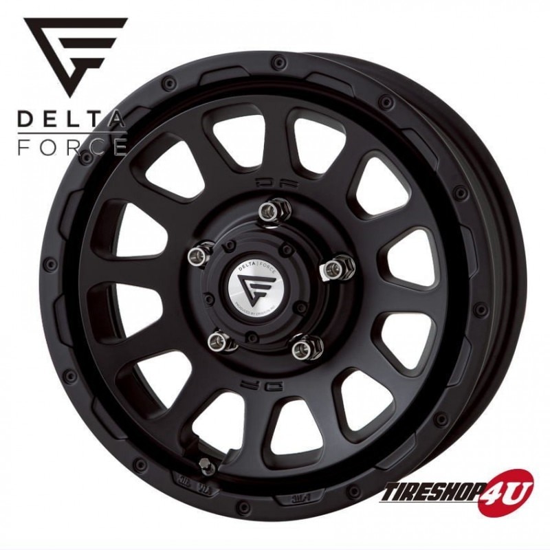 DELTA FORCE OVAL 16x5.5J 5/139.7 +20 hab 108.8φマットブラック スズキ ジムニー JA22/JB23/JB64  デルタフォース オーバル アルミホイール単品 16インチ